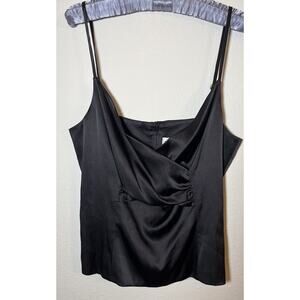 St. John Evening Sz 8 Silk Blend Black Camisole Romantic Old Money Going Out Top